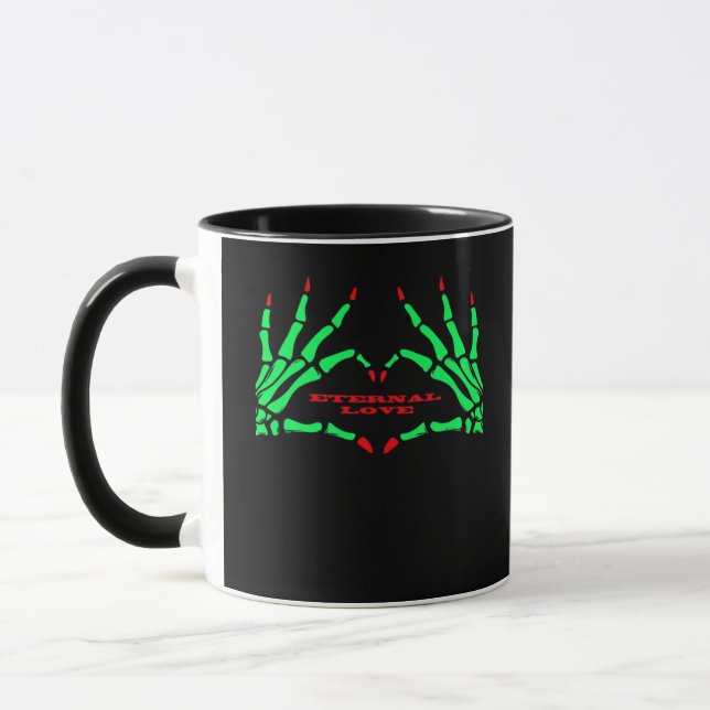Mug Mains de squelette - Drôle Halloween (Gauche)