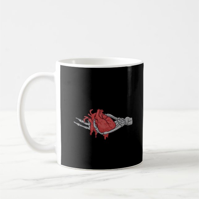 Mug Mains du squelette du coeur (Gauche)