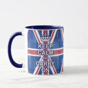 Mug Maintenez calme et continuez Union Jack