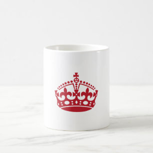 Mug Maintenez calme la couronne de victoire rouge