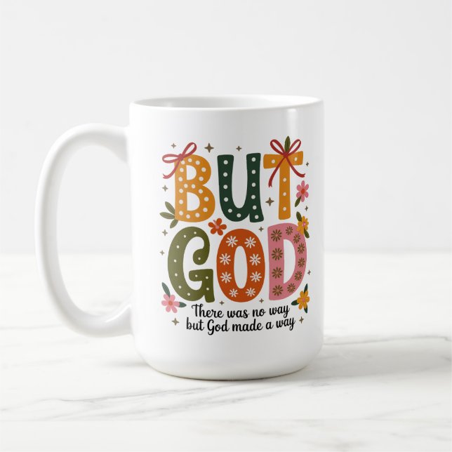 Mug Mais Dieu a fait une manière inspirante chrétienne (Gauche)
