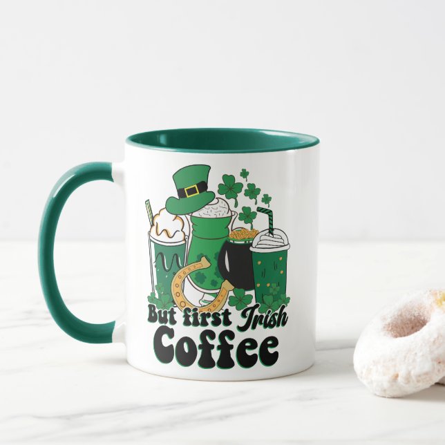 Mug Mais le premier café irlandais : une fête de la St (Avec donut)