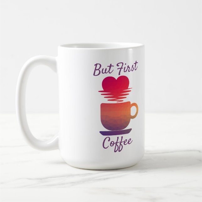 Mug Mais le premier café | Les amateurs de café du lev (Gauche)