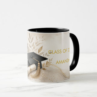 Mug Maison Bohème Élégante Année de Diplôme & Nom