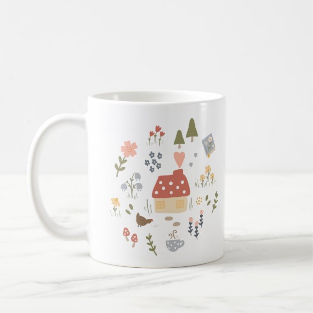 Mug Maison confortable Hygge Pays Cuisine Poulets Amat (Gauche)