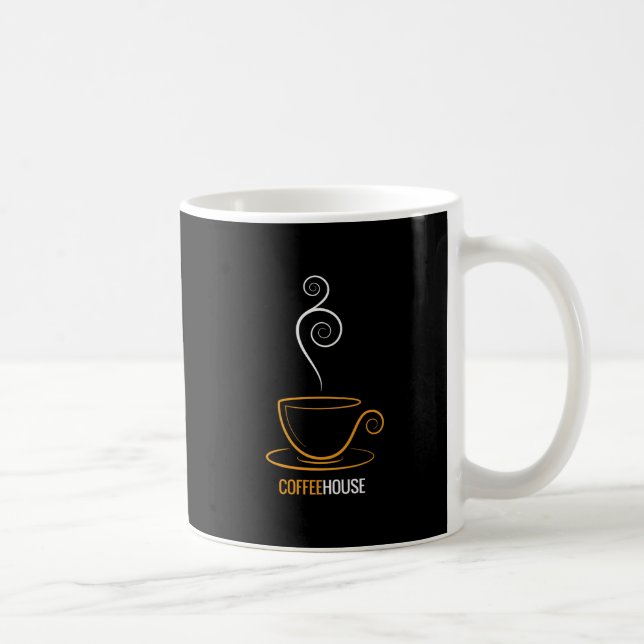 Mug Maison de café noir classique (Droite)