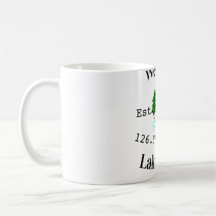 Mug Maison de lac de bienvenue coordonnées estimées. A