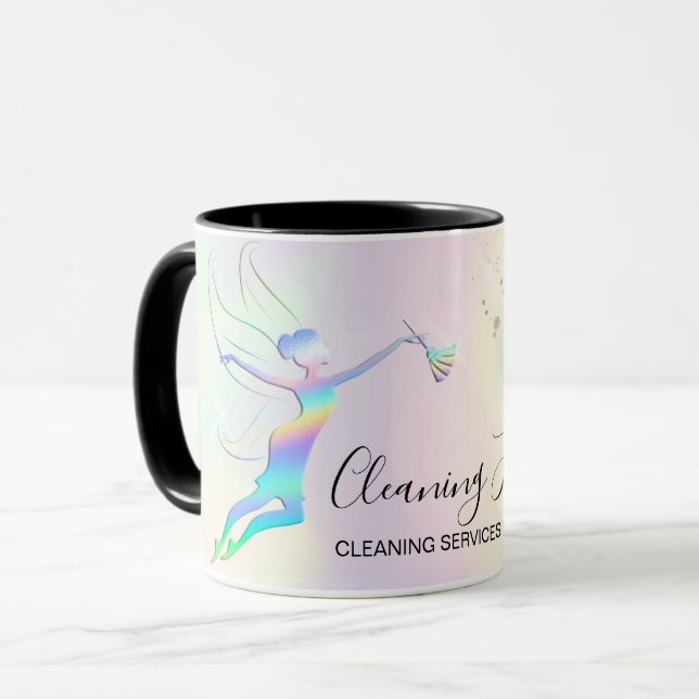 Mug Maison de nettoyage domestique Étincelant Holograp (Devant gauche)
