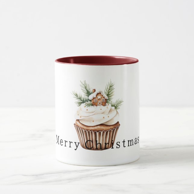 Mug Maison en pain d'épice de Noël Cupcake chaleureuse (Centre)