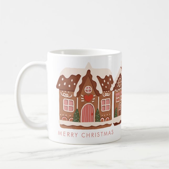 Mug Maison en pain d'épice Joyeux Noël moderne (Gauche)