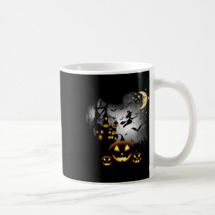 Mug Maison hantée - Sorcière volante - Jack-o'-lantern