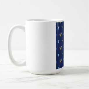 Mug Maison Juive Hanukkah Dreidels & Menorahs Navy