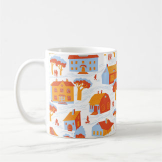 Mug Maisons de ville mignonnes : Doodé Vintage