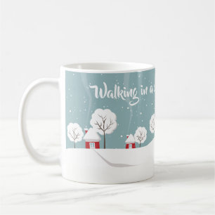 Mug Maisons et arbres enneigés mignons en hiver