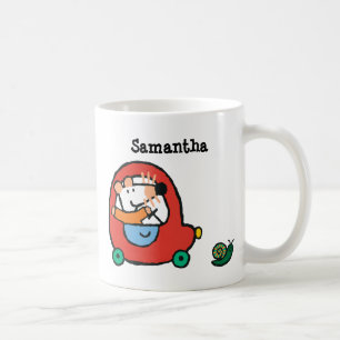 Mug Maisy conduit une voiture rouge mignonne