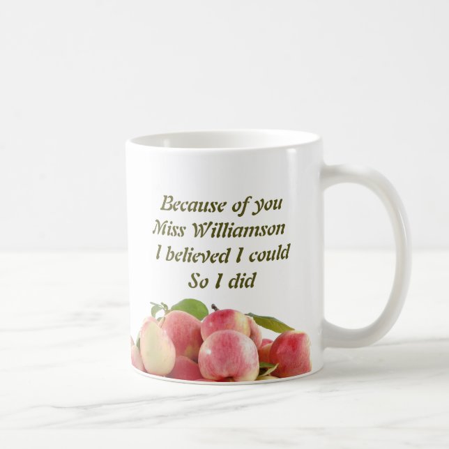 Mug Maître À CAUSE DE VOUS, JE CROYAIS QUE JE POUVAIS (Droite)