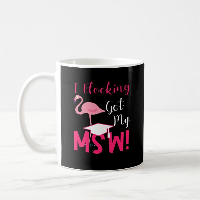 Mug Maîtres MSW Diplôme d'études sociales 2021 Amusant (Gauche)
