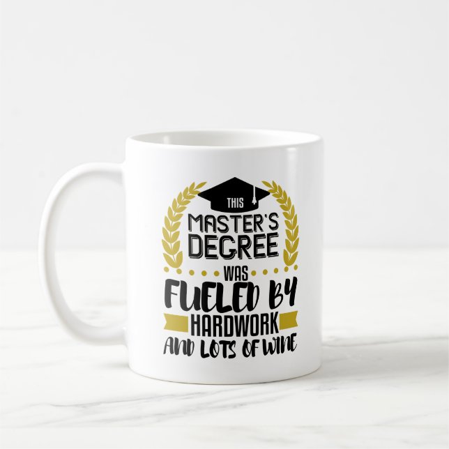Mug Maîtrise Diplôme Cadeau de diplôme MSW MBA Wine Lo (Gauche)