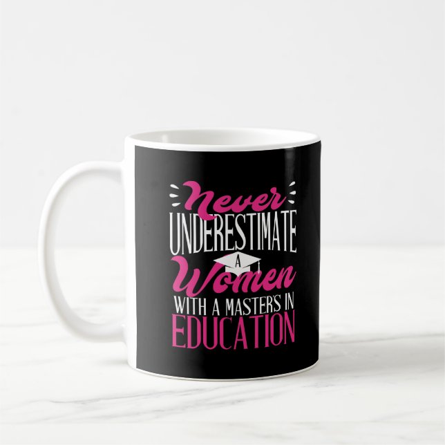 Mug Maîtrise Enseignement Diplôme Cadeau Femmes Son (Gauche)