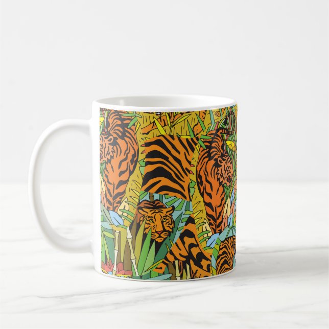 Mug Majesté de la Jungle : Tigres au milieu de la verd (Gauche)