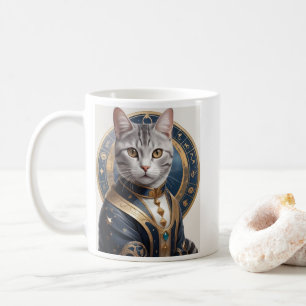 Mug Majestic American Shorthair Chat en bleu et or