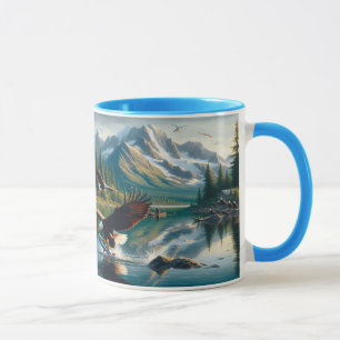 Mug Majestic Eagle Capturer le poisson au lever du sol