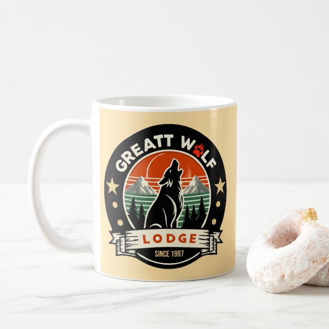 Mug Majestic Great Wolf Spirit - Nature Wilderness Des (Avec donut)