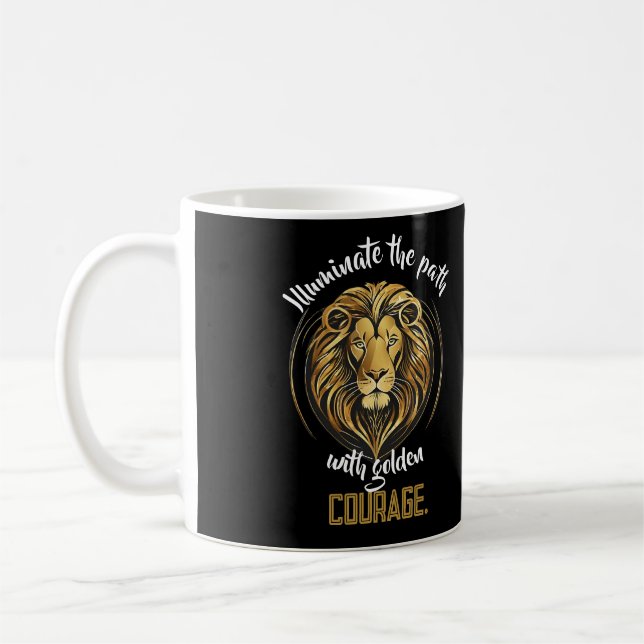 Mug Majestic Mane : Symbole doré de la résilience (Gauche)