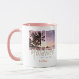 Mug Maldives Océan Indien coucher de soleil vintage so