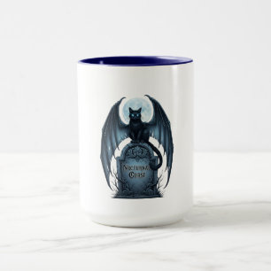 Mug Malédiction Nocturne Chat Gargoyle