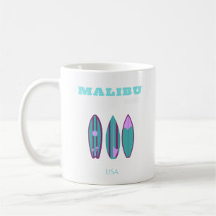 Mug Malibu, Malibu Beach, Californie, Preppy, rose