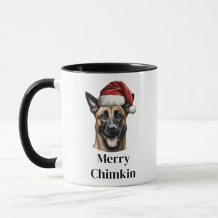 Mug Malinois belge chapeau de Noël Christmas