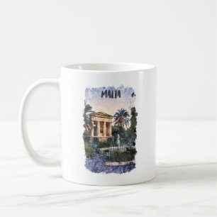 Mug Malte Aquarelle Vintage voyage méditerranéen