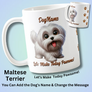 Mug Maltese Terrier - Ajouter le nom du chien, modifie