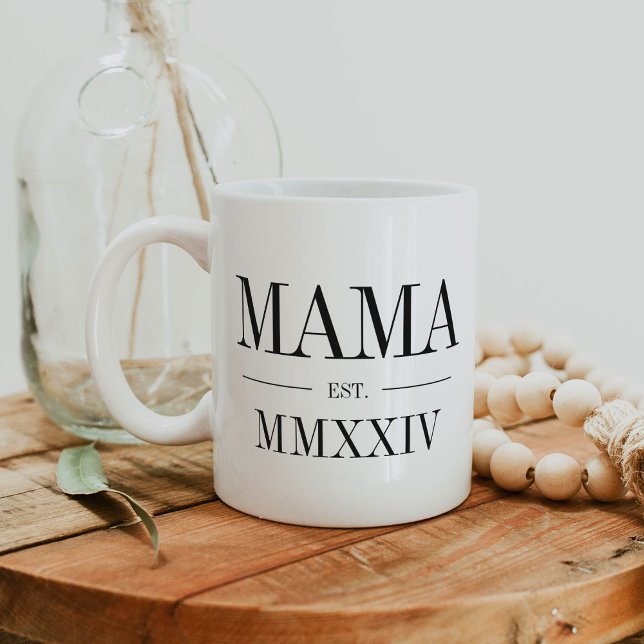 Mug Mama Année Numérique Romaine Établie (Créateur téléchargé)