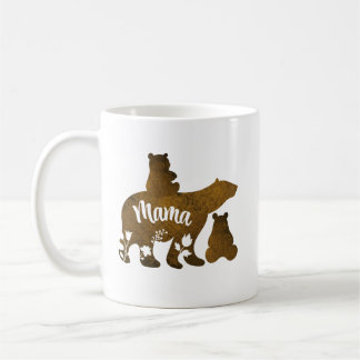 Mug Mama Bear avec 2 Cubs Maman de deux
