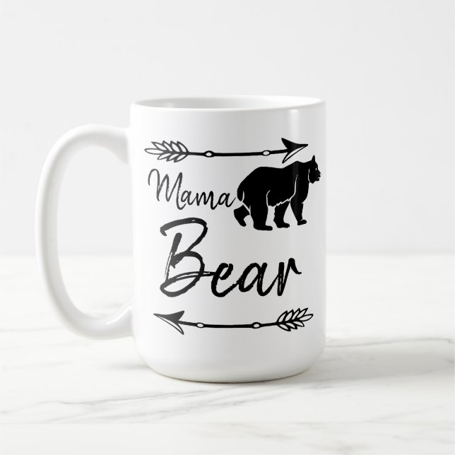 Mug Mama Bear Noir Blanc (Gauche)