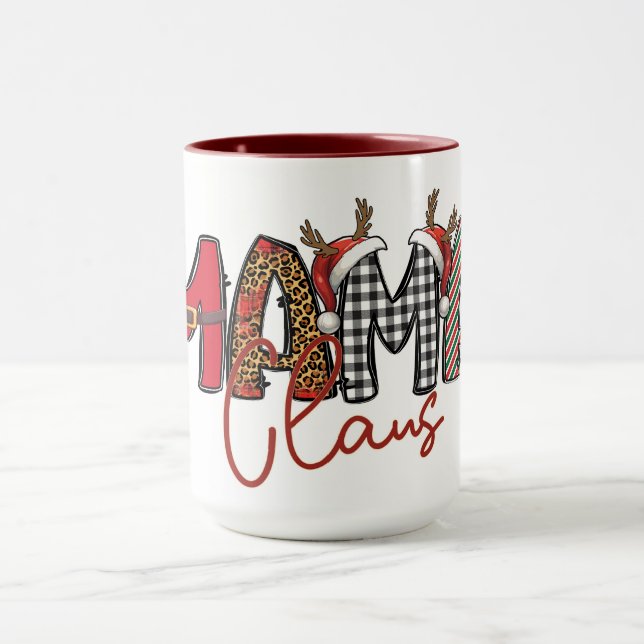 Mug Mama Claus Typographie Noël (Centre)