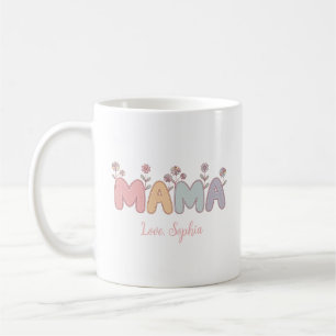 Mug Mama Couleur Pastel Fête des Mères Nom Personnalis