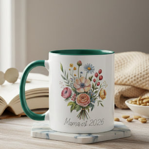 Mug Mama Est Floral Esthétique Botanique Féminine