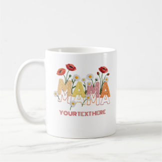 Mug Mama Floral Mother's Day Custom Name Poppy & Daisy