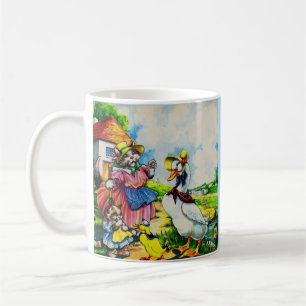 Mug mama kitty cat et baby kitty visit canards dans le