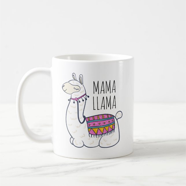 Mug Mama Llama, Llama Mug, Cadeau de fête des mères, C (Gauche)