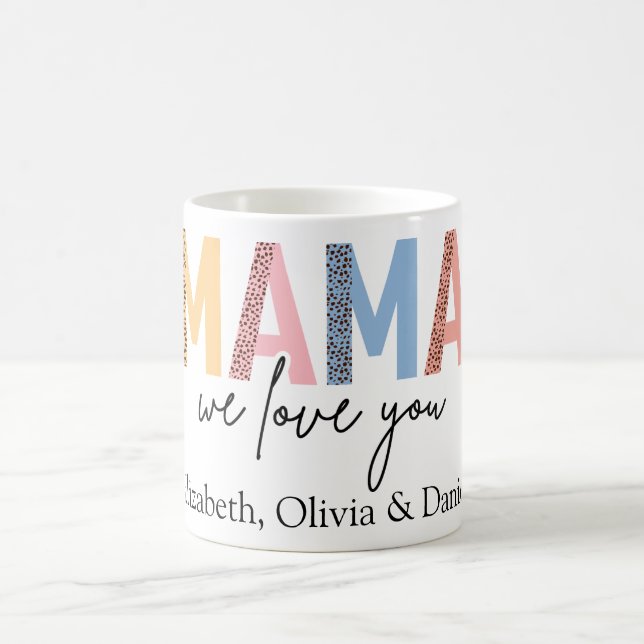 Mug "MAMA, nous t'aimons" Fête des Mères Colorée (Centre)