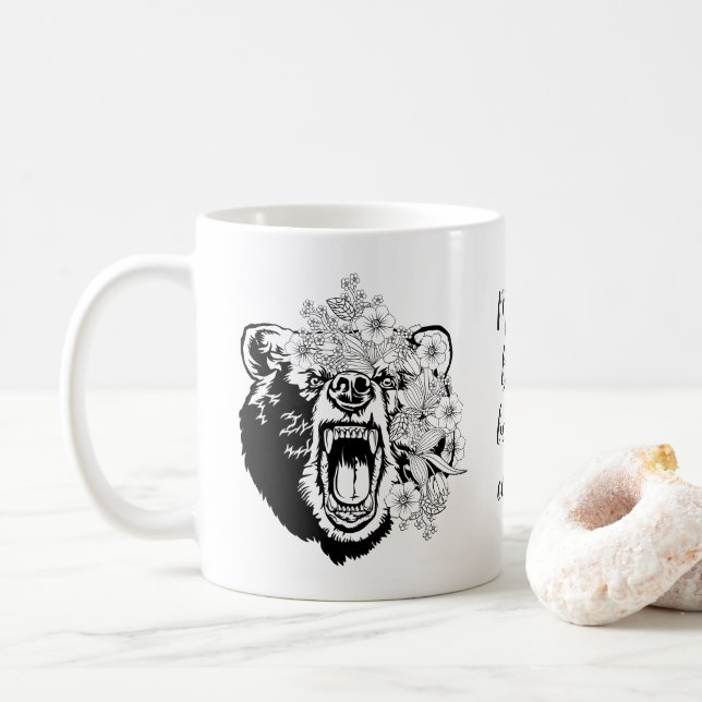 Mug Mama Ours Avant Café Drôle (Avec donut)