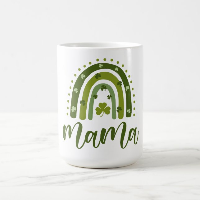 Mug Mama St. Patrick's Day Shamrock vert arc-en-ciel (Centre)