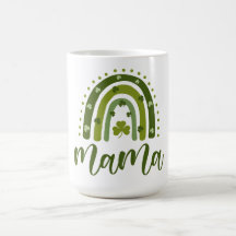 Mama St. Patrick's Day Shamrock vert arc-en-ciel