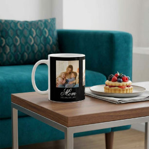 Mug Maman a établi l'écriture élégante noire 3 Photo