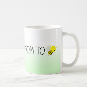 Mug Maman à être, vert de bourdon/jaune mignons