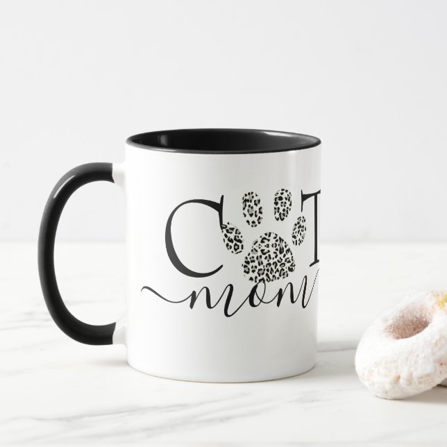 Mug Maman chat empreinte de patte (Avec donut)